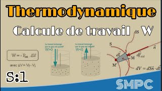 Thermodynamique S1 Calcule de travail We SMPC  BCG [upl. by Bohman240]