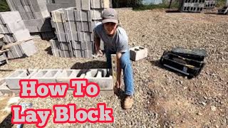 How to Lay Block Walls For Beginners [upl. by Valle80]