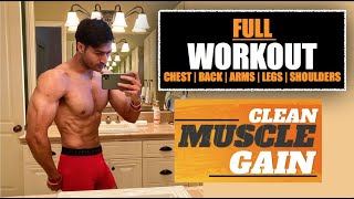 Complete Workout Plan for CLEAN MUSCLE GAIN program by Guru Mann [upl. by Odnavres]