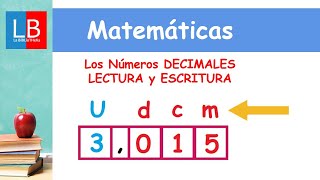 Los Números DECIMALES LECTURA y ESCRITURA ✔👩‍🏫 PRIMARIA [upl. by Neersin]