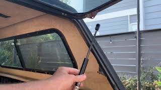 How To Replace Truck Topper Window Lift Gas Springs [upl. by Wellesley448]