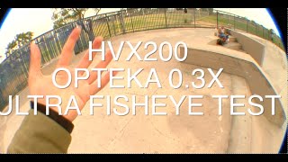 HVX200 Opteka 03X Ultra Fisheye Test [upl. by Nevet]