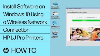 Install Software on Windows 10 Using a Wireless Network Connection  HP LaserJet Pro Printers  HP [upl. by Orsola566]