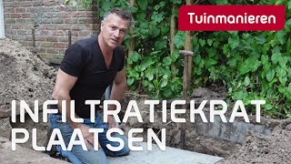 Infiltratiekrat in een natte tuin plaatsen  Tuinmanieren [upl. by Naud]