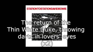 Station to Station  David Bowie  Lyrics [upl. by Dlopoel]