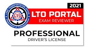 LTO PORTAL EXAM REVIEWER FOR PROFESSIONAL DRIVERS LICENSE  2021 [upl. by Omoj]