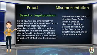 What is Difference Between Fraud amp Misrepresentation [upl. by Pearla298]