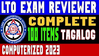 Master the LTO Exam 100 Questions  Answers in Tagalog [upl. by Eiramrefinnej]