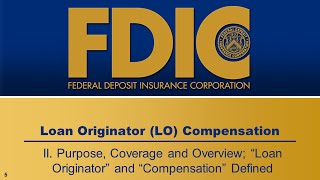 Loan Originator Compensation  Purpose Coverage and Overview [upl. by Licastro]