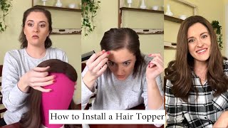 Hair Topper 101 How To Install A Hair Topper At Home [upl. by Thebazile]