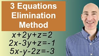 Solving Systems of 3 Equations Elimination [upl. by Genesia]