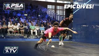 Squash 10 EPIC DIVES from the PSA World Tour [upl. by Annoiek]