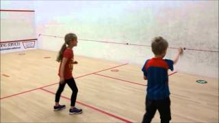 JUNIOR SQUASH COACHING LESSON PART 1 APRIL 2016 [upl. by Merridie]