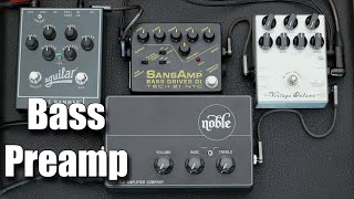 Bass PreampDI Comparison Noble Darkglass Sansamp Aguilar [upl. by Ulric]