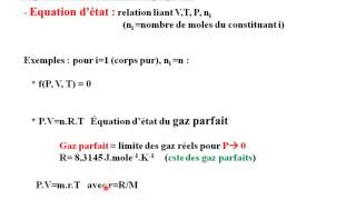 Cours Thermodynamique Avancé 1 Détermination des variables détat [upl. by Etnahc109]