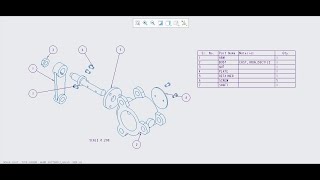 Assembly detailing drawingdrafting in creo 6  BOM [upl. by Ahsaercal]