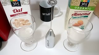 Oat Milk vs Almond Milk part 2 Frothing Test [upl. by Heck280]