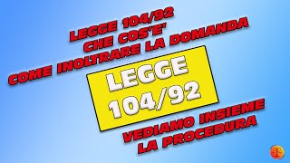 Legge 10492 come inoltrare la DOMANDA [upl. by Einnim748]