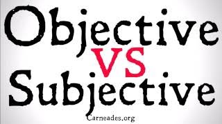 Objective vs Subjective Philosophical Distinction [upl. by Nyliuqcaj]