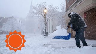 First snowstorm of the year hits Washington DC  AccuWeather [upl. by Acinorej]