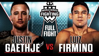 Full Fight  Justin Gaethje vs Luiz Firmino Lightweight Title Bout  WSOF 34 2016 [upl. by Mita786]