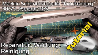 Märklin H0 Schienenzeppelin quotKruckenbergquot 3077 Reparatur Wartung Reinigung 1975 Tutorial [upl. by Pich]