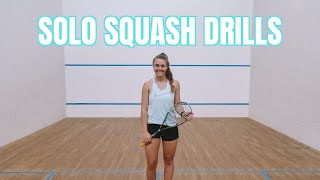 5 SOLO SQUASH DRILLS to improve your game [upl. by Eartha288]