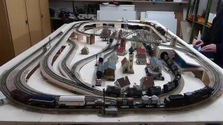 Märklin H0 Anlage Schönblick im Bau 6 Züge auf Testfahrt [upl. by Oberg685]