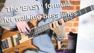 The SIMPLEST walking bass line formula  EXACTLY where to start [upl. by Anoed]